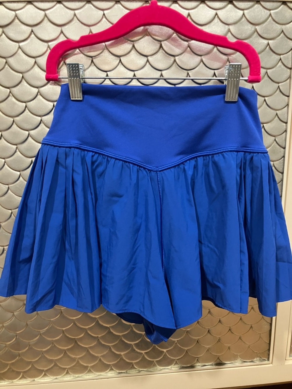 aerie Cobalt Blue Circle Skater Skirt with Built-In Shorts